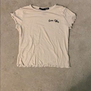 Pink and white love affair t shirt